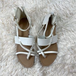 White sandals